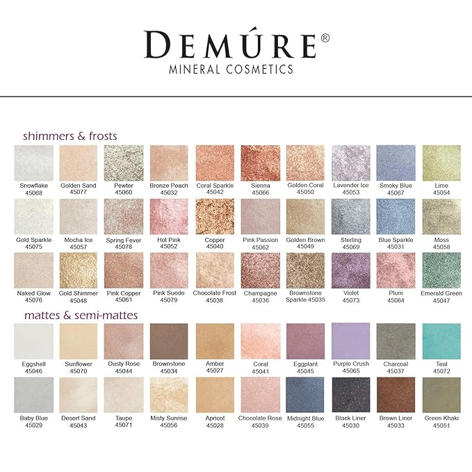 Demure Mineral Make Up (Hazelnut) Eye Shadow, Matte Eyeshadow, Loose Powder, Eye Makeup, Professional Makeup