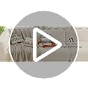 Amélie Home Waffle Throw Blanket for Couch, Soft Cozy Chenille Knit Blanket Warm Decorative Throw for Sofa, 50"x60", Beige