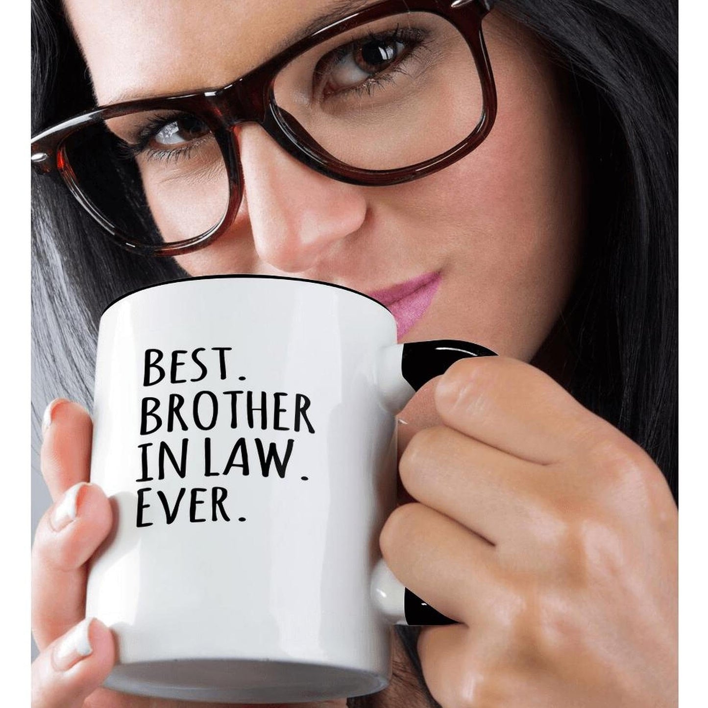 3dRose Ceramic Best Brother in Law Ever Mug, 1 Count (Pack of 1), Black