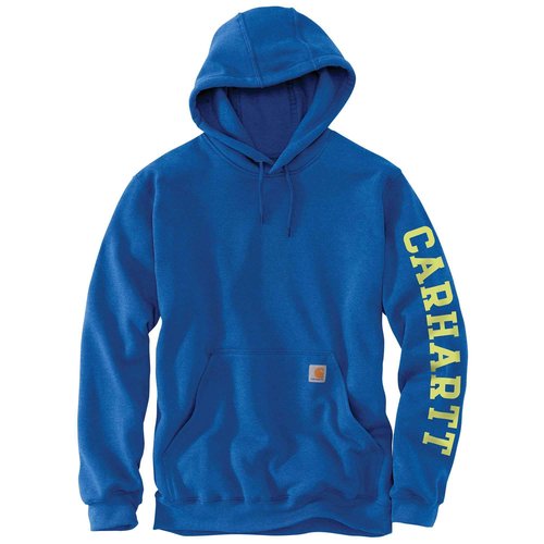 Carhartt Men's Rain Defender® Loose Fit Midweight 1889 Graphic Sweatshirt, Beacon Blue Heather, Large