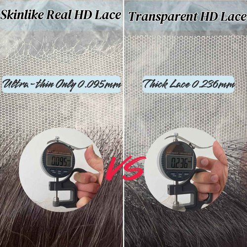 5x5 SKINLIKE 100% Real HD Lace Closure Body Wave Human Hair Closure 0.095mm Ultra-thin Invisible Swiss HD Lace Closure Pre Plucked Small Single Knots Brazilian Virgin Human Hair Closure 18inch