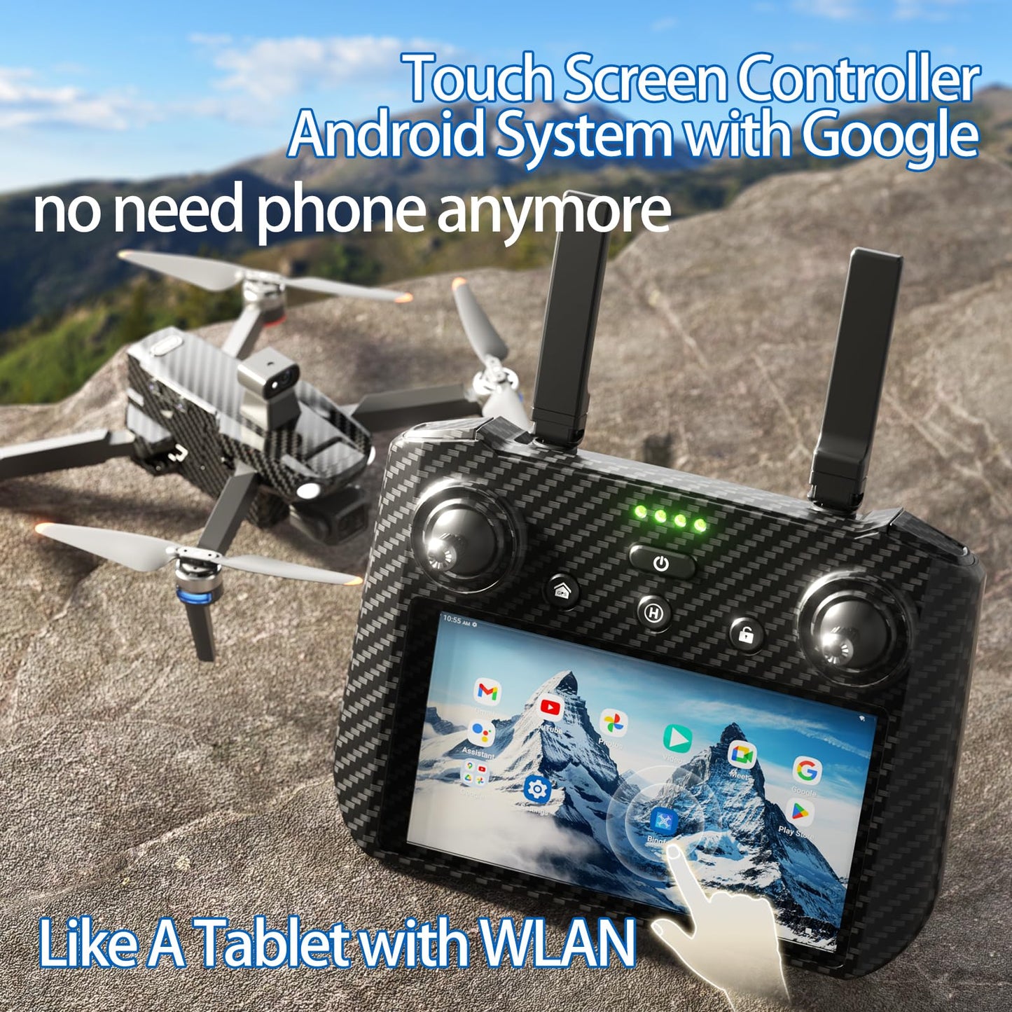Bingchat 2026Upgraded Tablet Remote Professional Drones with Camera for Adults 4K HD, 360°Obstacle Avoidance, 3 Axis Gimbal, Payload Release, Up to 5 Miles Range, 84 Minutes Two Batteries, High Wind Resistance, Rainproof, Time-lapse, Follow Me