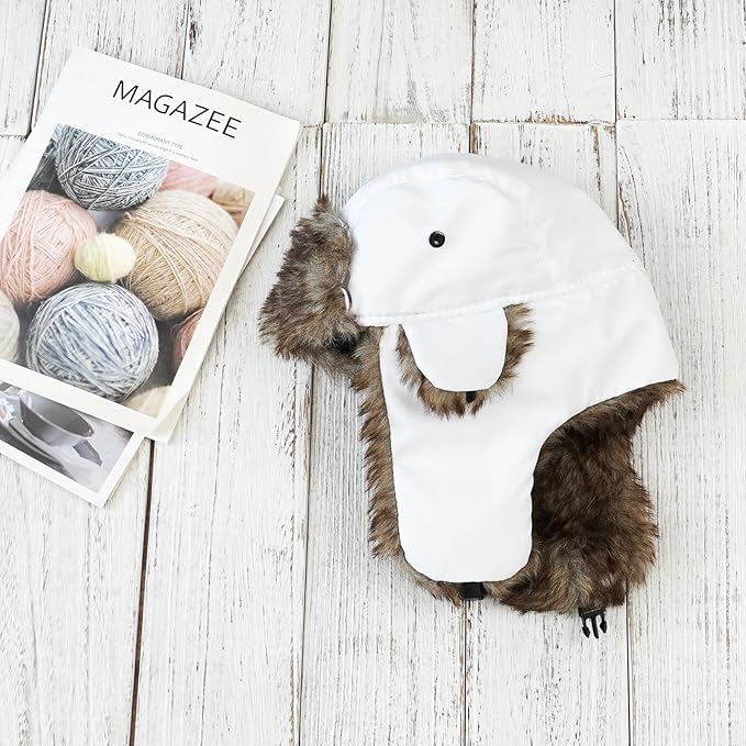 ONWAY Trapper Hat Winter Hats for Women Men with Faux Fur Ear Flaps