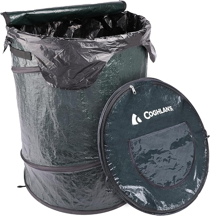 Coghlan's Pop-Up Lightweight Trash Can – Collapsible Waste Bin for Camping, RV, Outdoor Events, and Travel – Durable, Comp...
