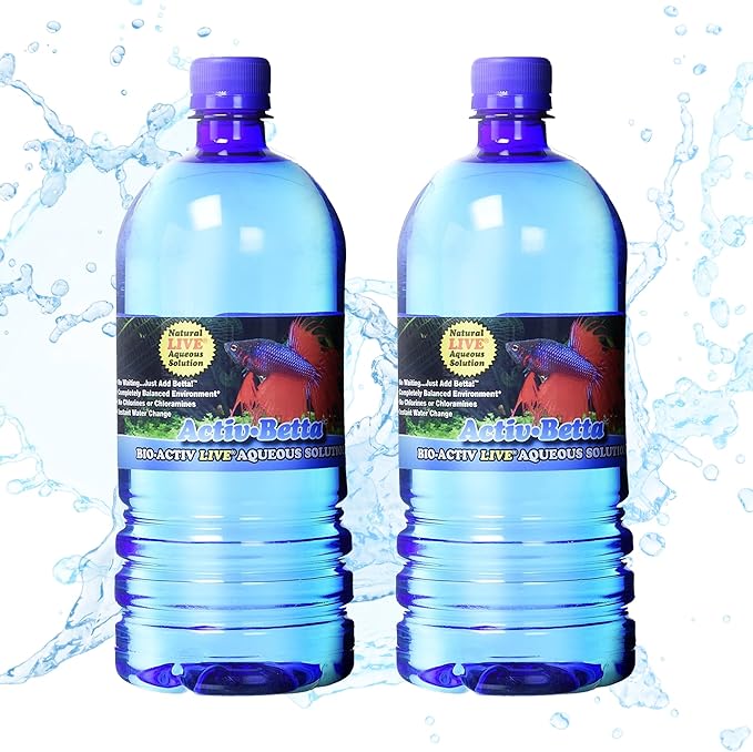 Activ Betta Water for Aquarium Décor, 33.8 fl.oz. - Premium Water Conditioner for Betta Fish Tanks, Enhances Water Quality...