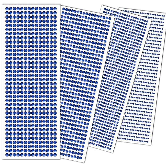3090PCS Self Adhesive Pearl Stickers 3/4/5/6mm with Dark Blue Gem Rhinestones Stickers for Face, Stick on Body Crystal Jewels Makeup Glue for Face Eye Hair Nails Make up and Craft Home Decor