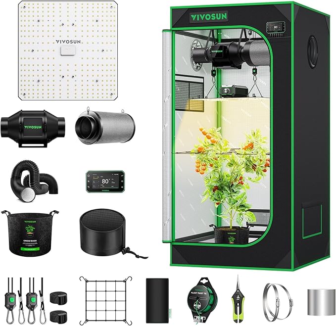 VIVOSUN GIY Smart Grow Tent System 2x2, WiFi-Integrated Grow Tent Kit, with Automate Ventilation and Circulation, Schedule...