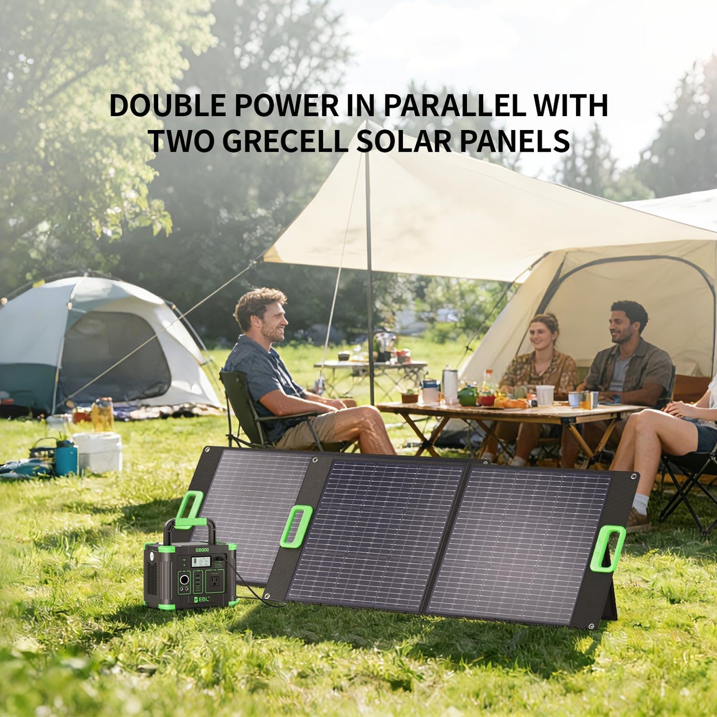 100W Portable Solar Panel for Power Station Generator, 23.5% High Efficiency ETFE 18V Foldable Solar Charger for Outdoor Camping RV Offgrid