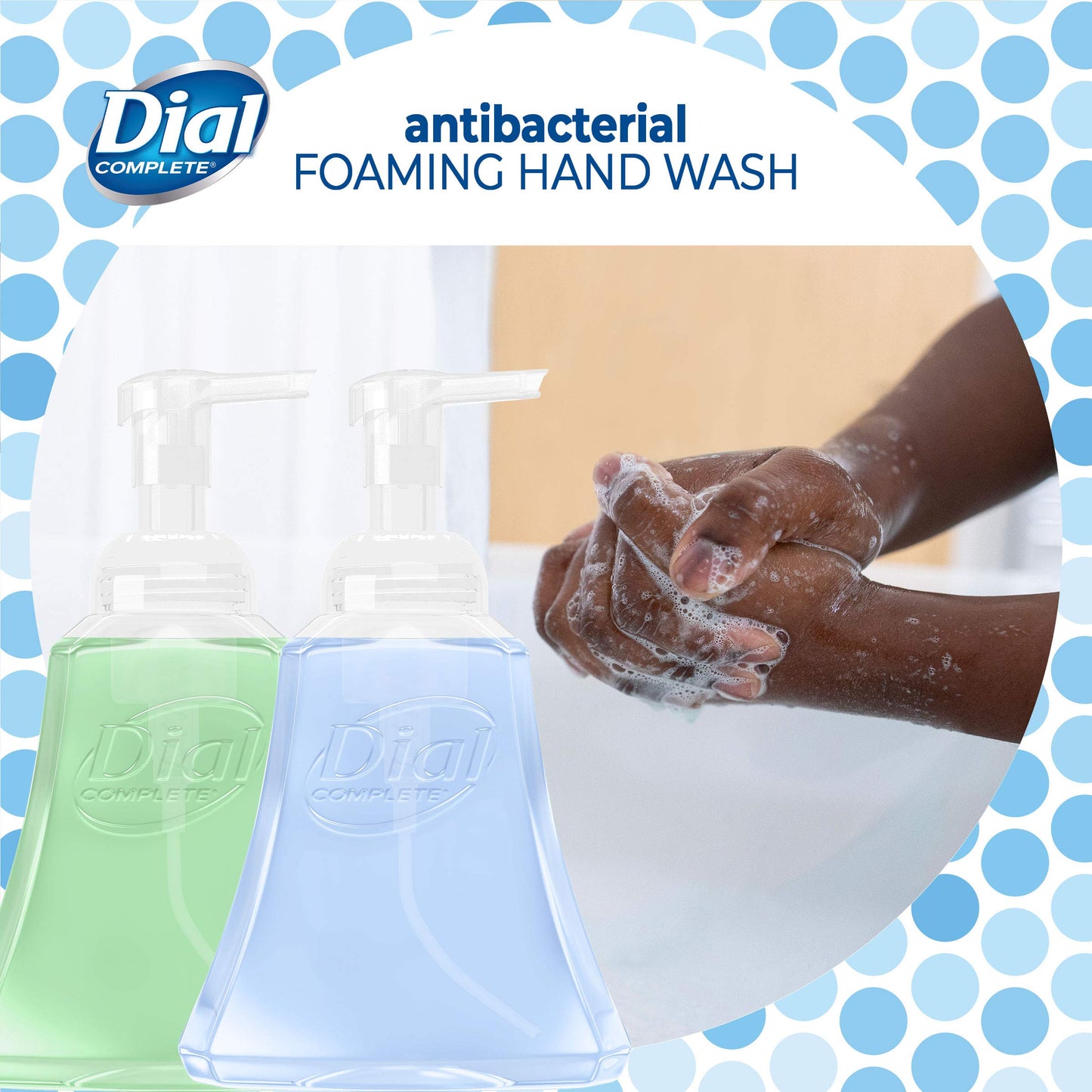 Dial Complete Anti-bacterial Foaming Hand Wash, 60 oz of Foaming Hand Soap. 2-scent Variety Pack Spring Water/Pear, 15 Fluid Oun