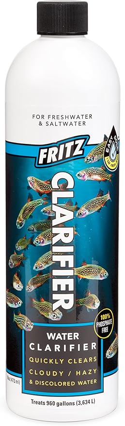 Fritz Aquatics 80177 Fritz Water Clarifier for Fresh and Salt Water Aquariums, 16-Ounce
