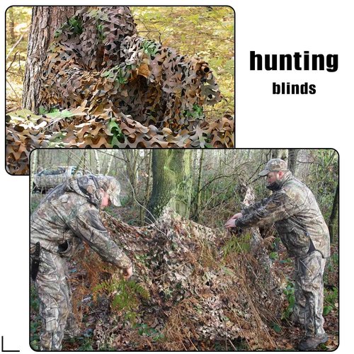 FullLit Camo Netting, Camouflage Netting, 20ft×20ft Hunting Blind Camo Net, Army Party Decorations, Sunshade Fence Nets, Camo Mesh, Great for Camping, Shooting, Car Cover, Outdoor