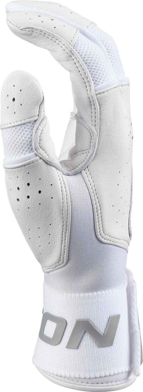 Easton | MAV PRO LOCKED IN Baseball Batting Gloves | White/White | Adult Medium