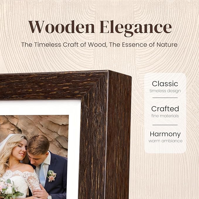 10.1'' Frameo Digital Picture Frame, 32GB WiFi Digital Photo Frame, 1280x800 IPS Touch Screen, Auto-Rotate, Slideshow, Send Photos/Videos via Free App(Black Wood Frame)