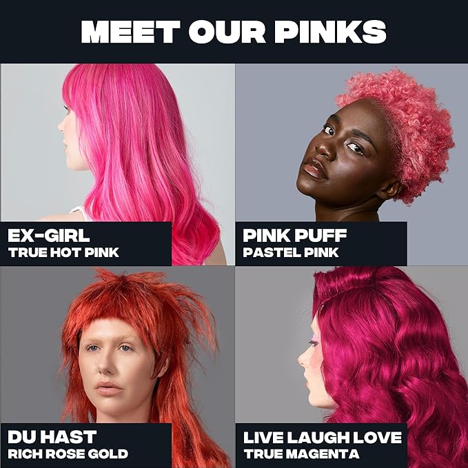 Good Dye Young Semi-Permanent Hair Color, Vegan and Cruelty-Free Pink Hair Dye, Last up to 24 Washes, Non-Damaging Conditioning Hair Color (5FL OZ, Ex Girl)