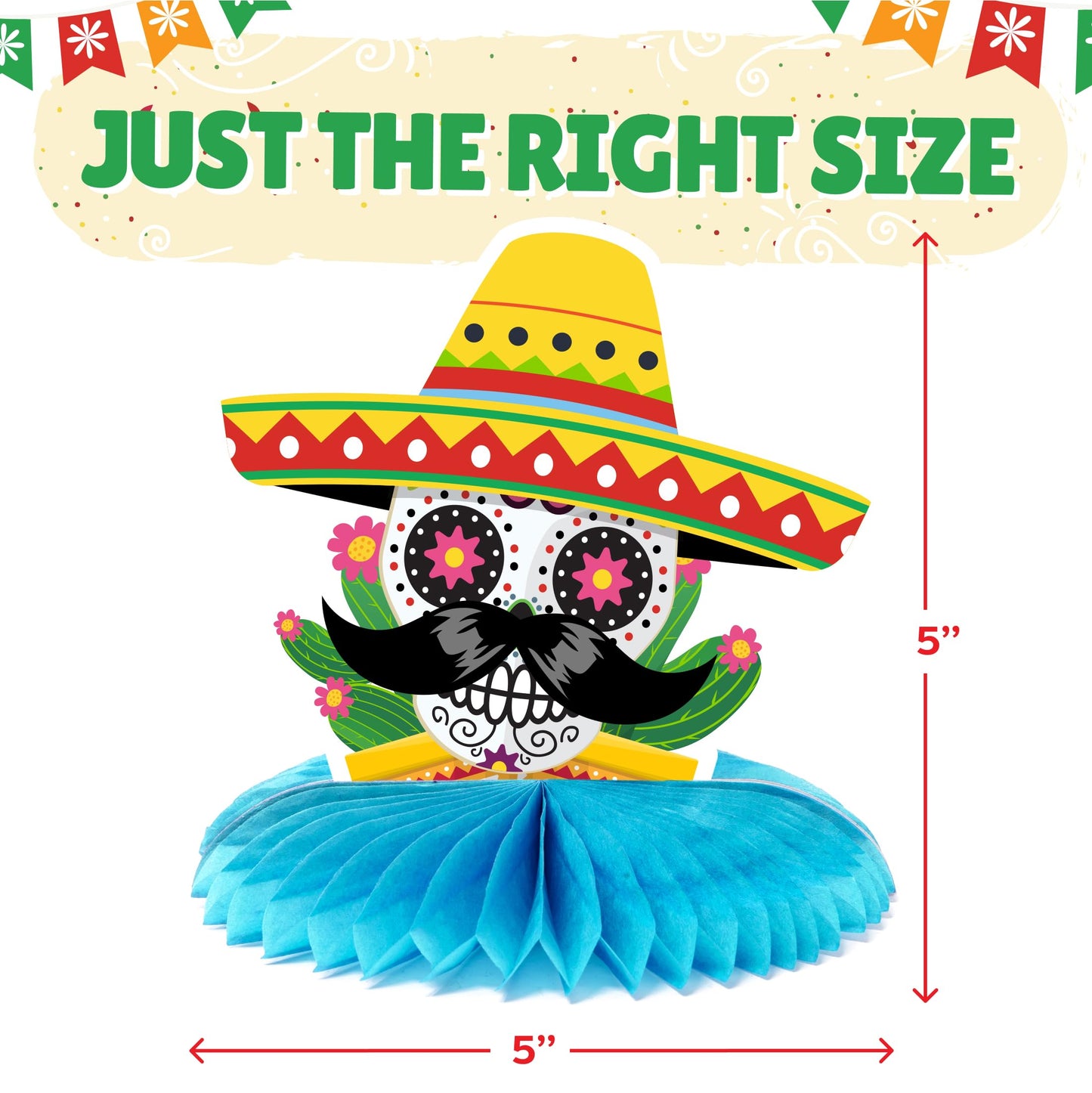 Mexican Party Cinco De Mayo Decorations - Mexican Table Centerpiece Set - Cinco De Mayo Fiesta Party Decorations Favors - 10 Pack - Fiesta Supplies Props