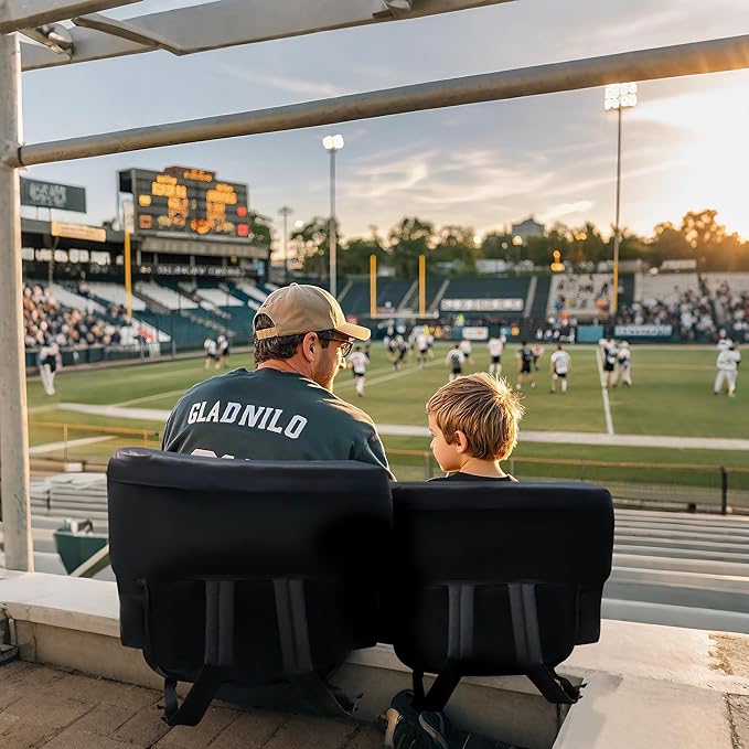VANCUS Stadium Seats for Bleachers Back Support - Wide Padded Cushion Portable Reclining Bleacher Seat Camping Stadium Chair Waterproof
