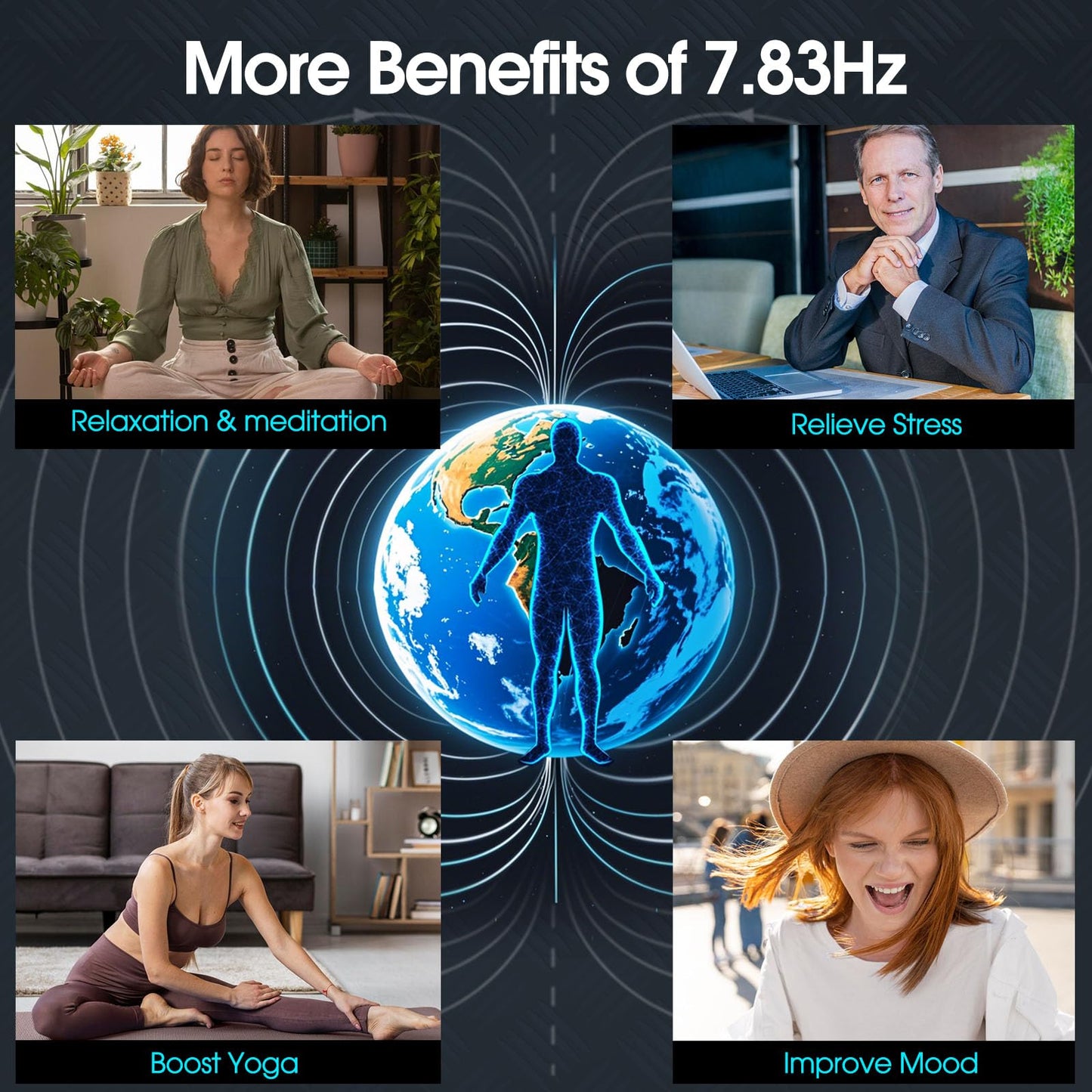Frequency Generator for Healing (0.01Hz-200KHz), 7.83Hz Schumann Resonance Generator, Sound Frequency Machine for Meditation, Stress Relief, Relaxation, and Yoga
