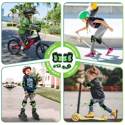 2PM SPORTS Green S Inline Skates & Green S Protective Gear Set
