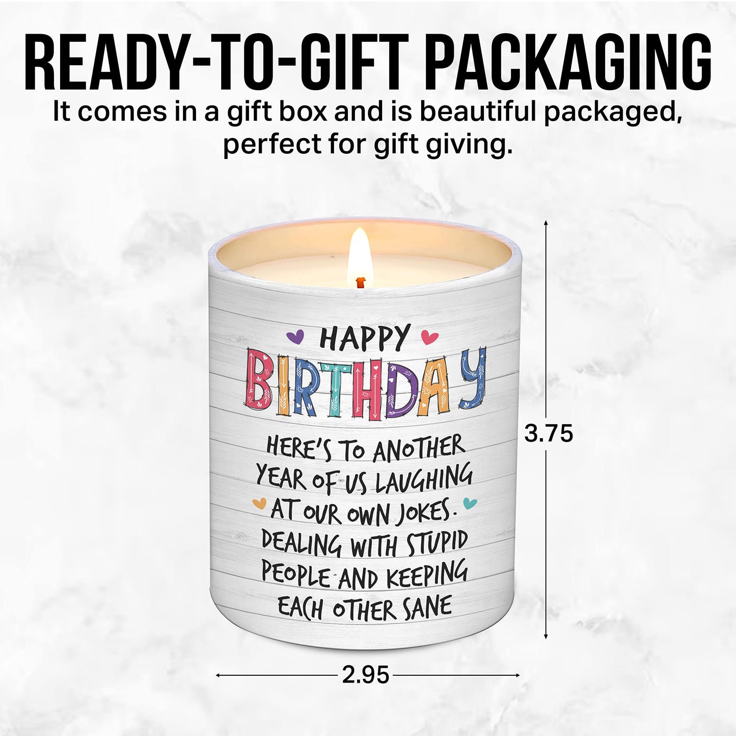 Unique Birthday Gifts for Women Friendship - Gifts for Best Friend Woman, Happy Birthday Candles for Bestie - BFF Gift for Women, Happy Birthday Gift for Friend Scented Candles