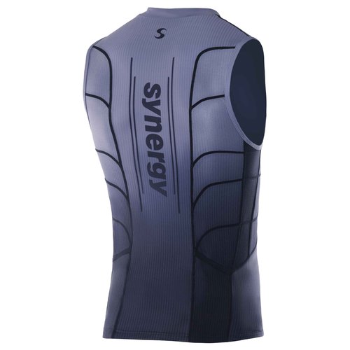 Synergy Men's Elite Tri Tank Top Singlet (Smoke Gray, Small)