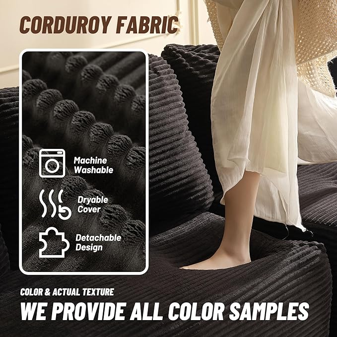 Afuson Cozy Single Seat, Comfortable Seating, No Assembly Required, Black