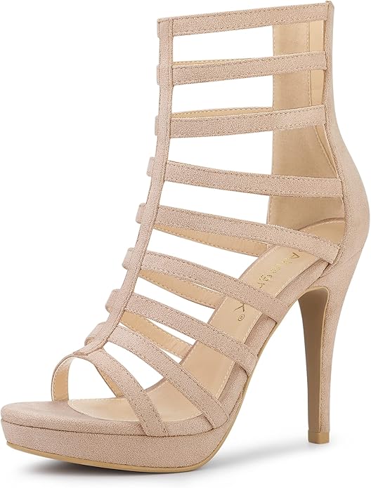 Allegra K Women's Stiletto Platform Heels Strappy Gladiator Heel Sandals