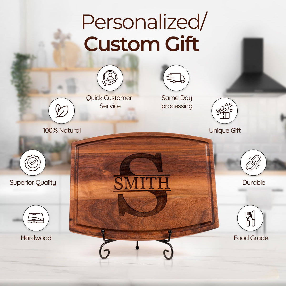 Wood Personalized Cutting Board, Engraved Custom Charcuterie Boards - Wedding gift, Custom Anniversary Gift for Couple, Bridal shower, Housewarming, Anniversary, Present for engagement