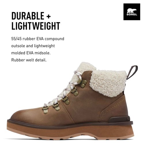 Sorel Women's Hi-Line Hiker Cozy Boots - Umber, Tawny Buff - Size 7