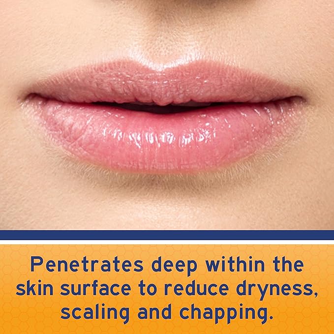 Neosporin Lip Health Overnight Renewal Therapy White Petrolatum Lip Protectant/Moisturizer to Nourish & Repair Dry Lips, Helps Relieve, Prevent & Protect Chapped Lips, 0.27 oz, 2 Pack