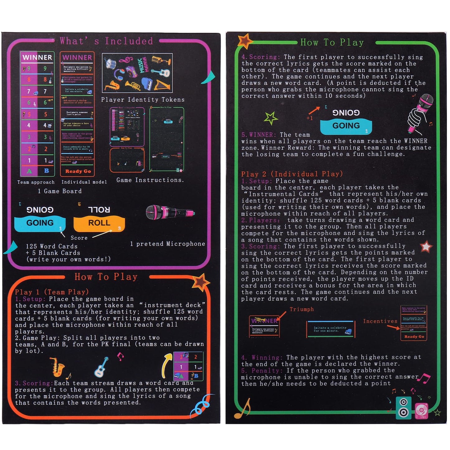 Mity rain Music Party Games - Fast-Paced Music Trivia Card Games for 2-10 Players | Fun Family Games & Adult Card Games with Lyrics ChallengePerfect for Game Night & Music Lovers!