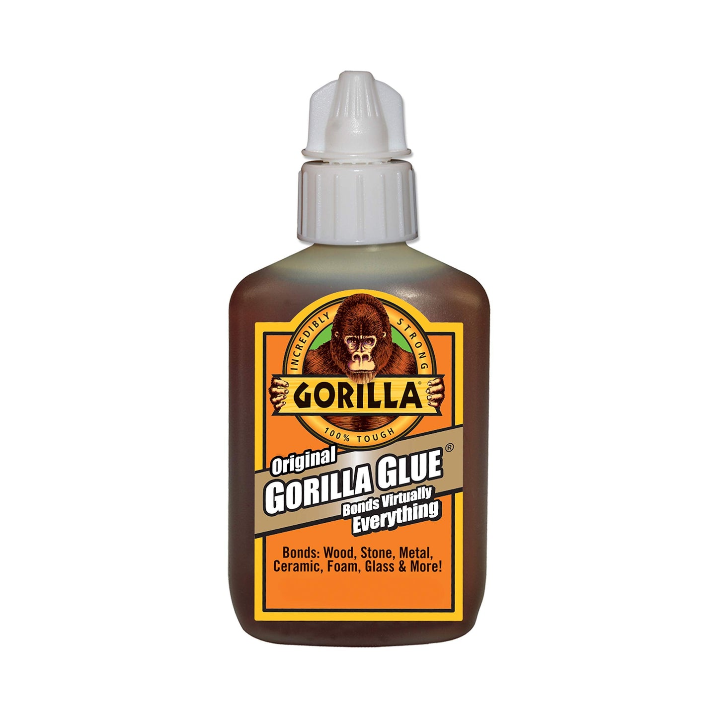 Gorilla Original Gorilla Glue, Waterproof Polyurethane Glue, 2 Ounce Bottle, Brown, (Pack of 1)