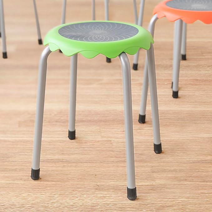 Back2School Express Blossom Stackable Stools, Flexible Seating, Assorted, 8-Piece