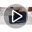 Powkey Portable Power Station 200W, 146Wh Portable Solar Generator Battery Pack with 2 Pure Sine Wave AC Outlets/4 USB A/1...