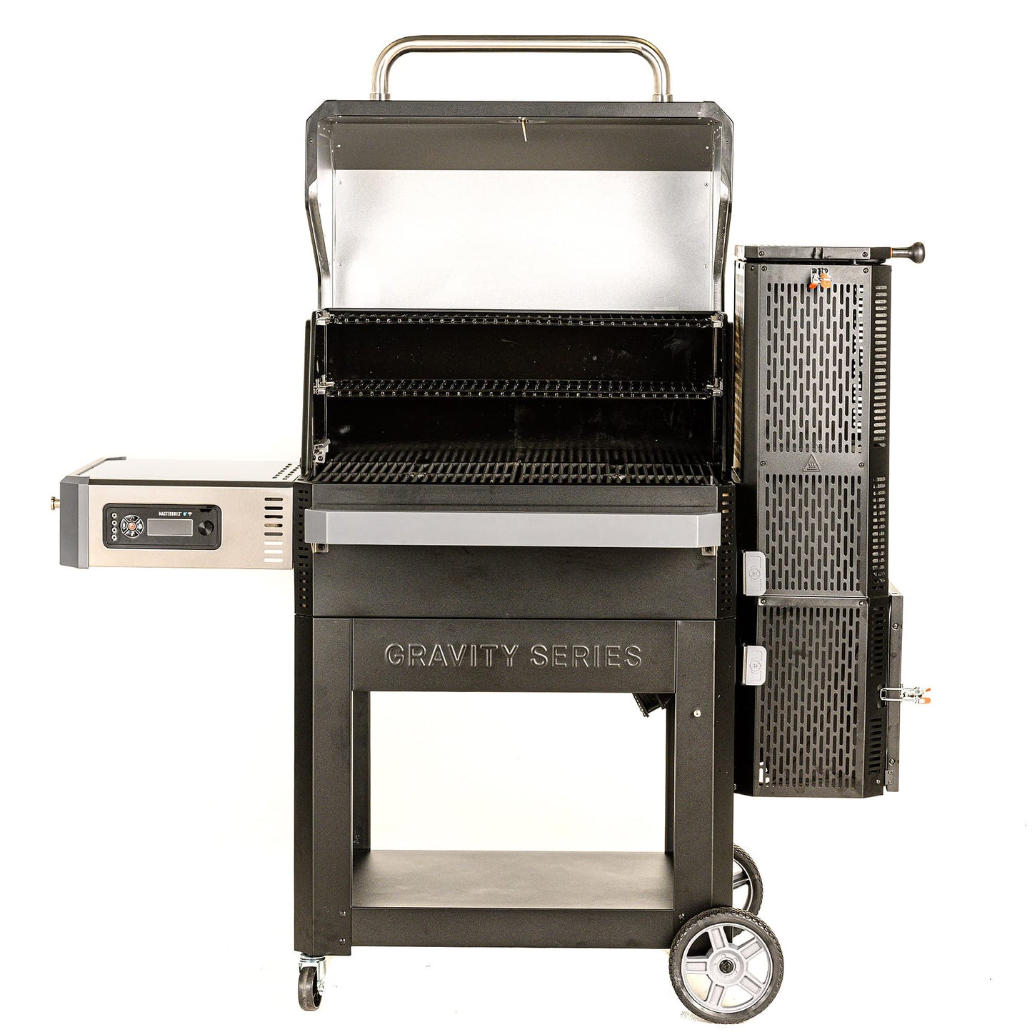 Masterbuilt MB20041220 Gravity Series 1050 Digital Charcoal Grill & Smoker Combo - Black; Includes MB20091621 Lump Charcoal (16 Pound) & MB20091220 Gravity Series Grill Rotisserie Kit