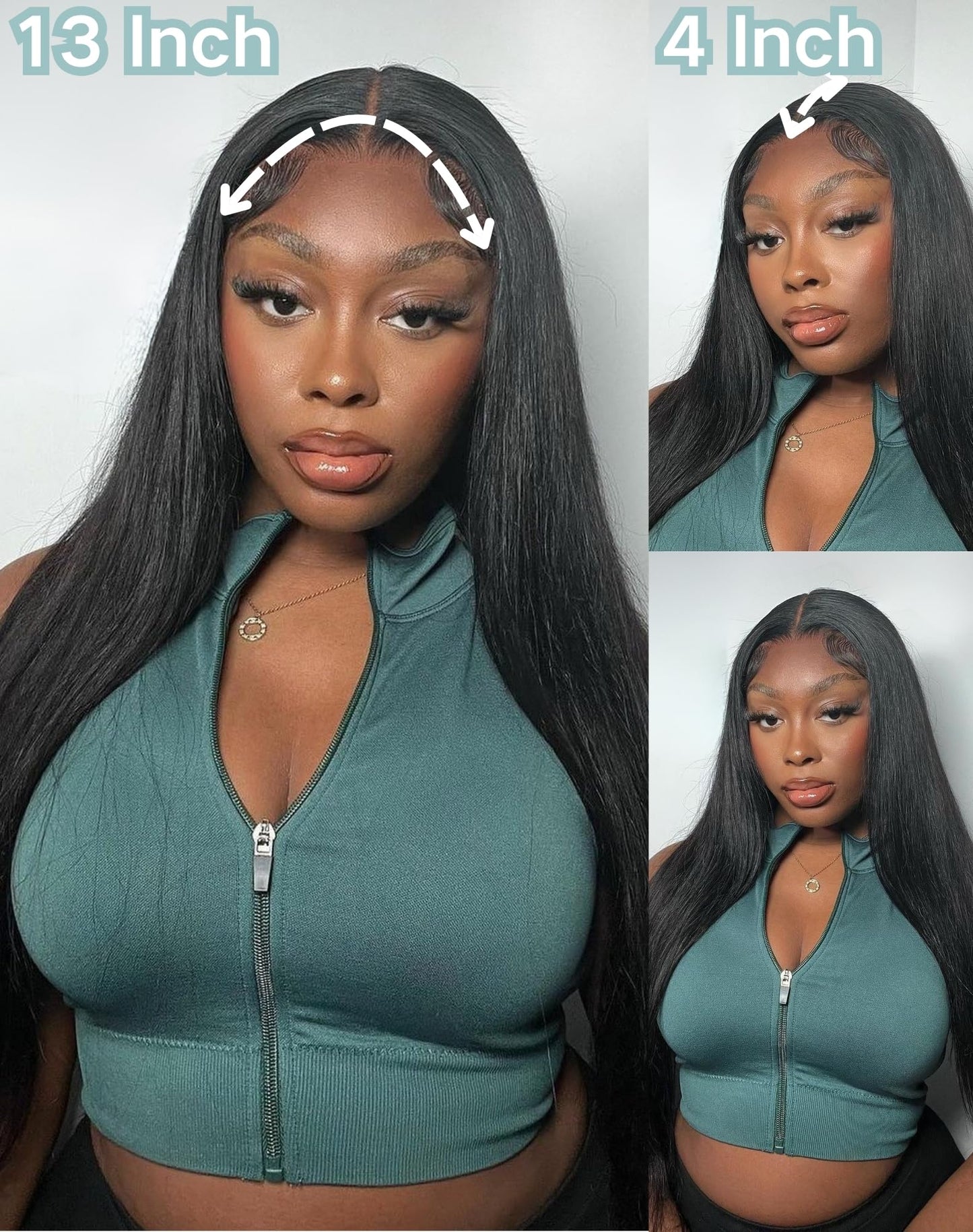 Amyes 30 Inch Straight Lace Front Wigs Human Hair 13x4 HD Lace Front Wig Pre Plucked 200 Density Glueless Wigs for Black Women S