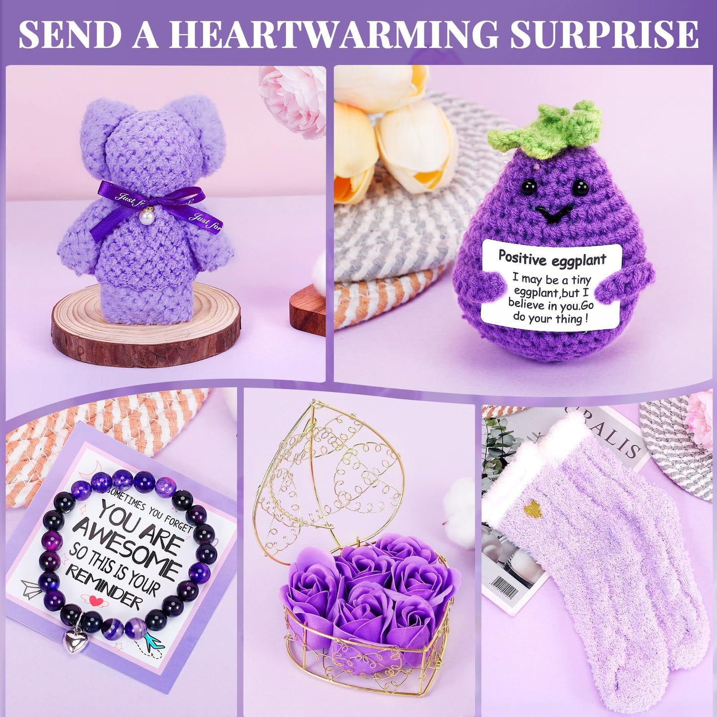 Birthday Gifts for Women Self Care Gifts Get Well Soon Gifts, Lavender Relaxing Spa Gifts Basket Care Package w/ Flannel Blanket 40 oz Tumbler, Unique Mothers Day Gifts for Mom Her Friend Sister Wife