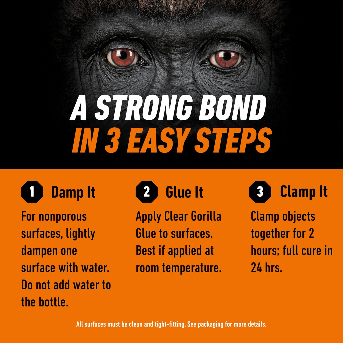 Gorilla Clear Glue, 1.75 Ounce Bottle (Pack of 1) - Crystal Clear, All Purpose, and Water Resistant