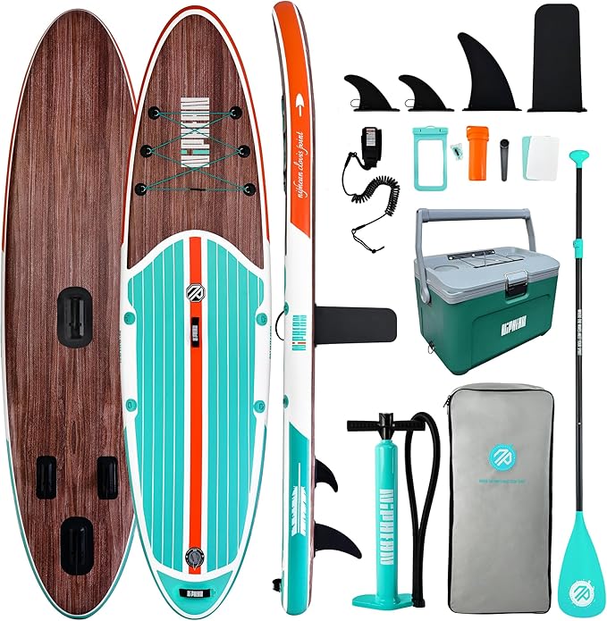 Niphean Inflatable Stand Up Paddle Board with Stabiltrac Fin Design and SUP Accessories and 4-Layer Insulated Paddle Board...