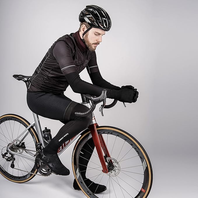 GripGrab Primavera 2 Merino Wool Spring Autumn Cycling Gloves Knitted Touchscreen Full Finger Anti Slip Bicycle Liners