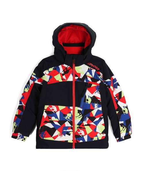 Spyder Boys' Leader Insulated Ski Jacket, Red Combo