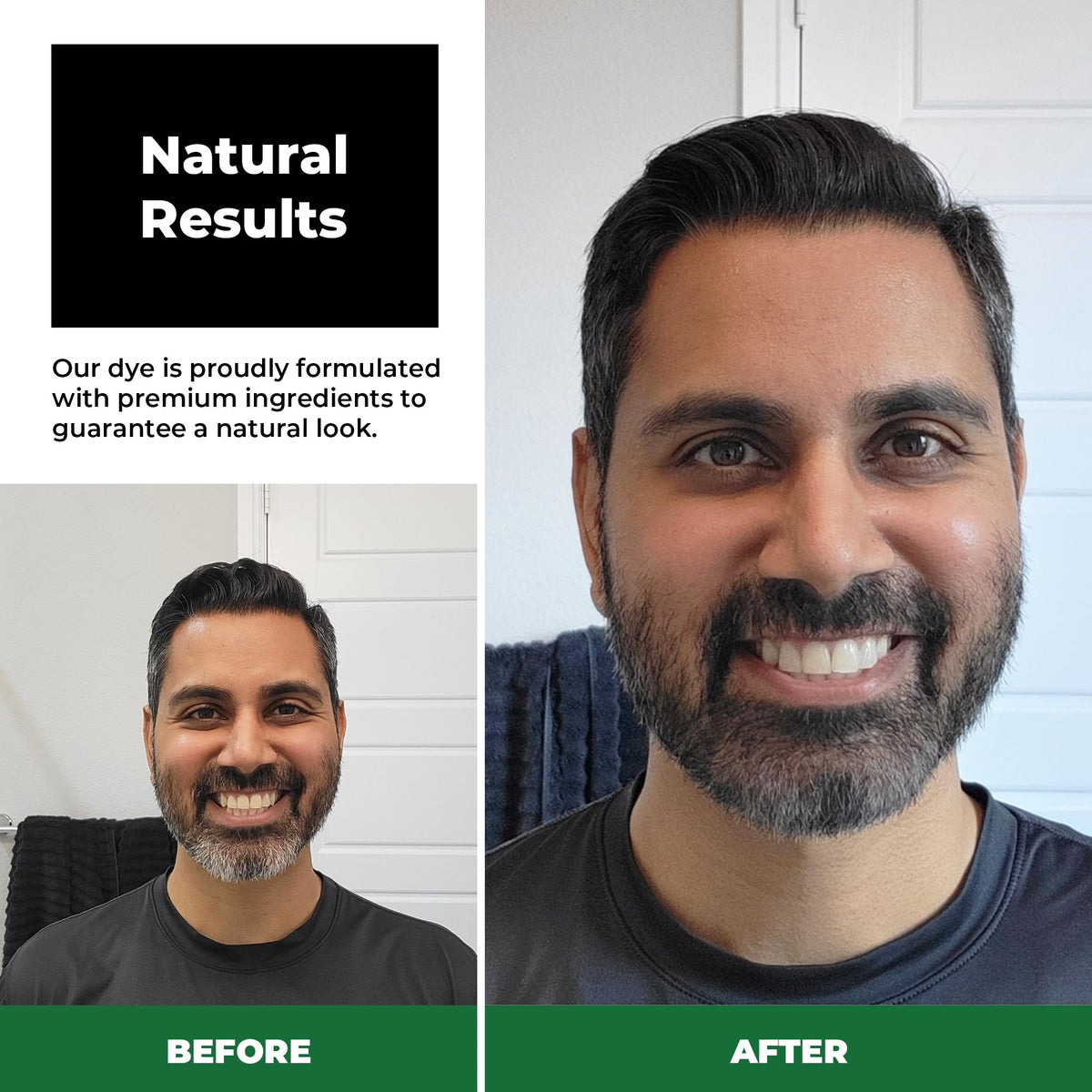 Simpler Partial Coverage Men's Hair Color Color Box - Permanent Beard and Mustache Dye - Ammonia-Free Beard Hair Dye - Fast Gray