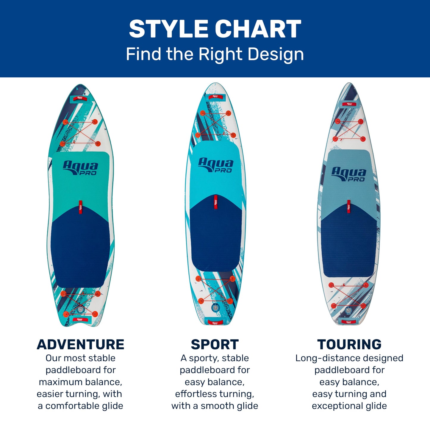 Aqua PRO Halcyon Sport 10' x 6" x 33" Inflatable Stand-Up Paddleboard iSUP, Standard Design with Non-Slip EVA Deck, Includes Paddle, Ankle Leash, Pump and Carry/Storage Bag