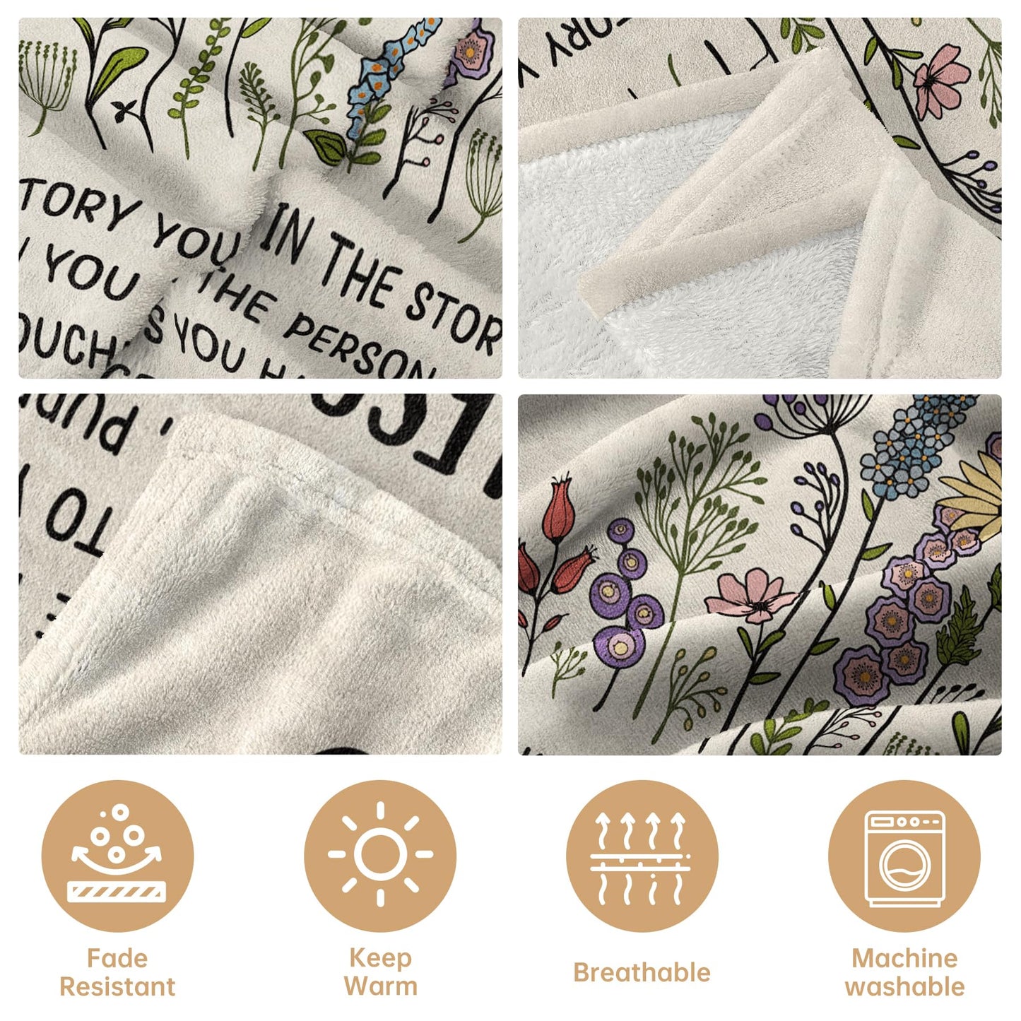 Afterprints 50th Birthday Gifts for Her, Him, Chapter 50 Birthday Blanket, 50 Year Old Bday Gifts for Women Friend, Sister, Mom, 1975, 50th Birthday Decorations, Turning 50 Throw Blankets 50'' x 60''