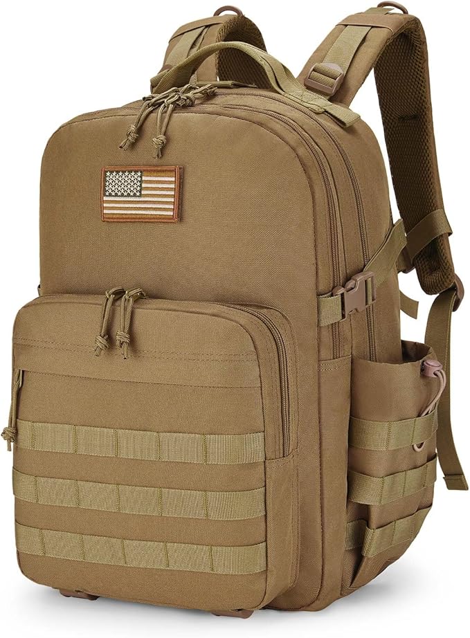 CVLIFE Military Travel Backpack for Men 40L Tactical Work Backpack Molle Rucksack Large Bookbag Army Day Pack with Bottle ...