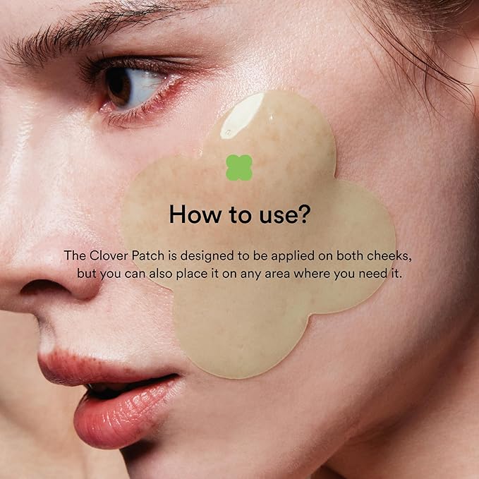 Skit Calming & Repairing Face Gel Patch, Azulene & Cica Clover Mask for Instant Redness Soothing & Pore-Area Comfort, Skin Barrier Support, K-Beauty, 4 Sets (8 Patches)