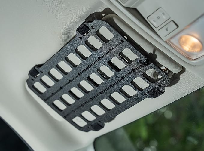 TACNEX Vehicle Rigid MOLLE Panel for Car Visor Organizer EDC Pouch Tool Holster Bag Holder Tactical Gear Rack Truck Equipm...