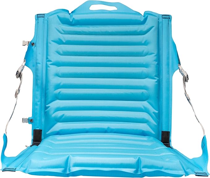 Crazy Creek Inflatable AirCliner Original Chair for Camping, Backpacking, Beaches, Comfort on All Terrains, Adjustable Straps, Compact Design, Dual Purpose, Chair and Pad in one, Big Sky Blue