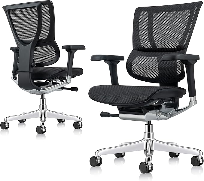 Ergohuman Eurotech ME3ERG-XTREME Mid Back Mesh Office Chair with Tilt Tension Control, Tilt Lock, Back Angle, Back Height, Synchro Tilt, Seat Height, Seat Depth, and Arm Height Adjustments