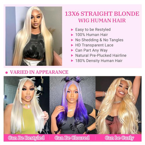 ZyBeidi 22 Inch 613 frontal wig human hair For Black Women 13x6 Lace Front Wigs Human Hiar 180 Density Honey Blonde Wigs Human Hair