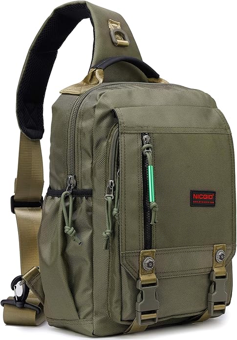 NICGID Sling Bags Chest Shoulder Backpacks, 12.5'' 13.3'' 14.1'' 15.6''Laptop Backpack Crossbody Messenger Bag Travel Outdoor